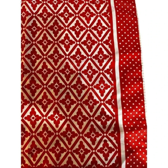 Men's Red‎ Printed Square Block Printed Organic Cotton Handkerchief One Size - Picture 3 of 4